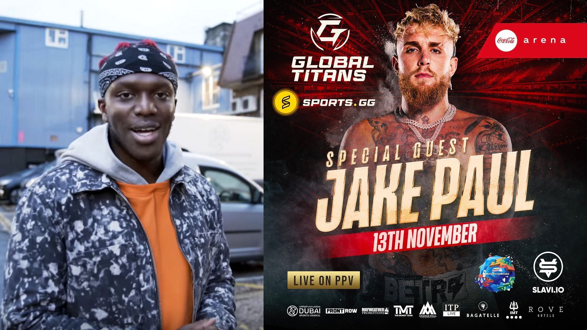 KSI to come face-to-face with Jake Paul (Image via Sportskeeda)