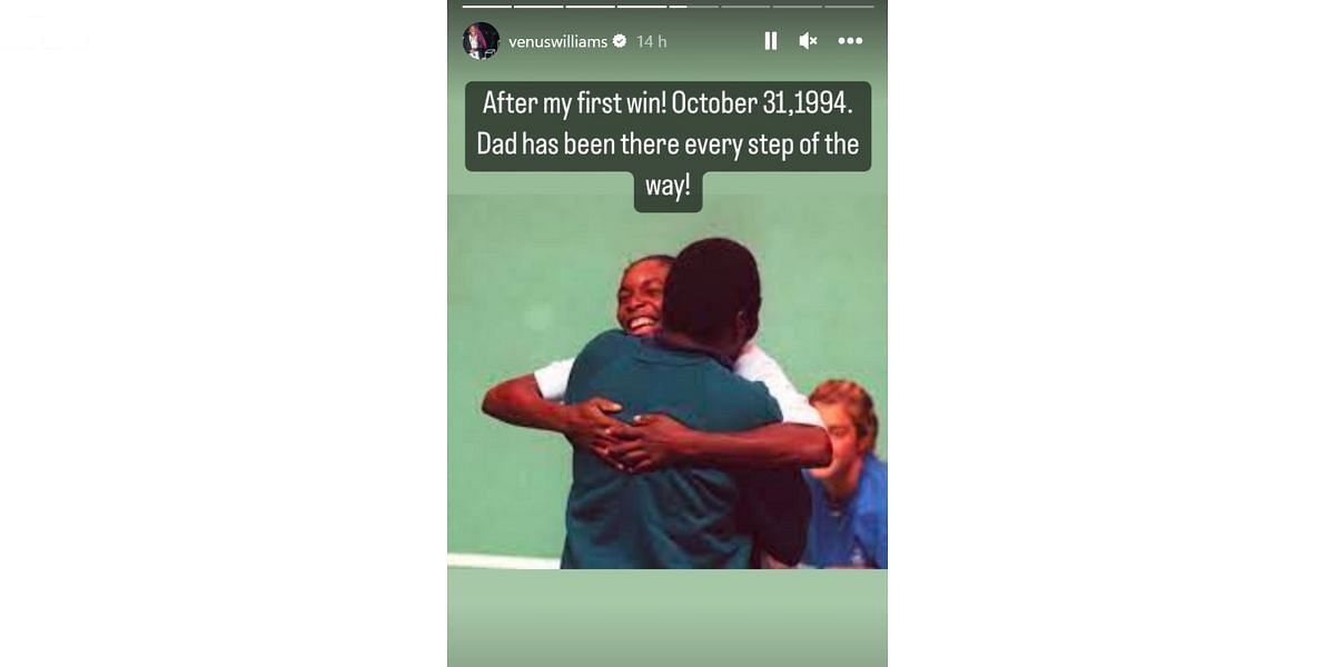Venus Williams on Instagram stories