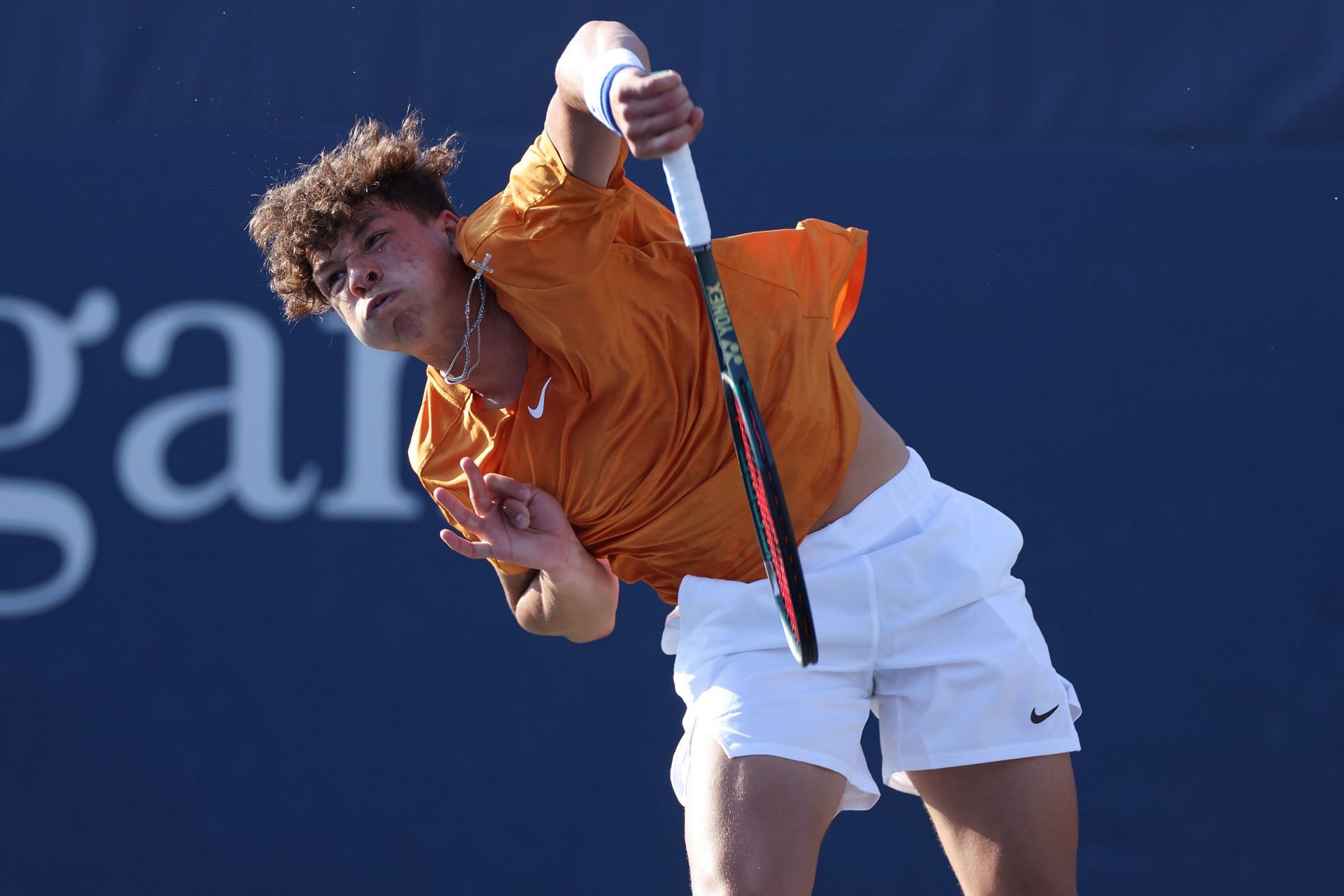 Ben Shelton in action at the 2022 US Open