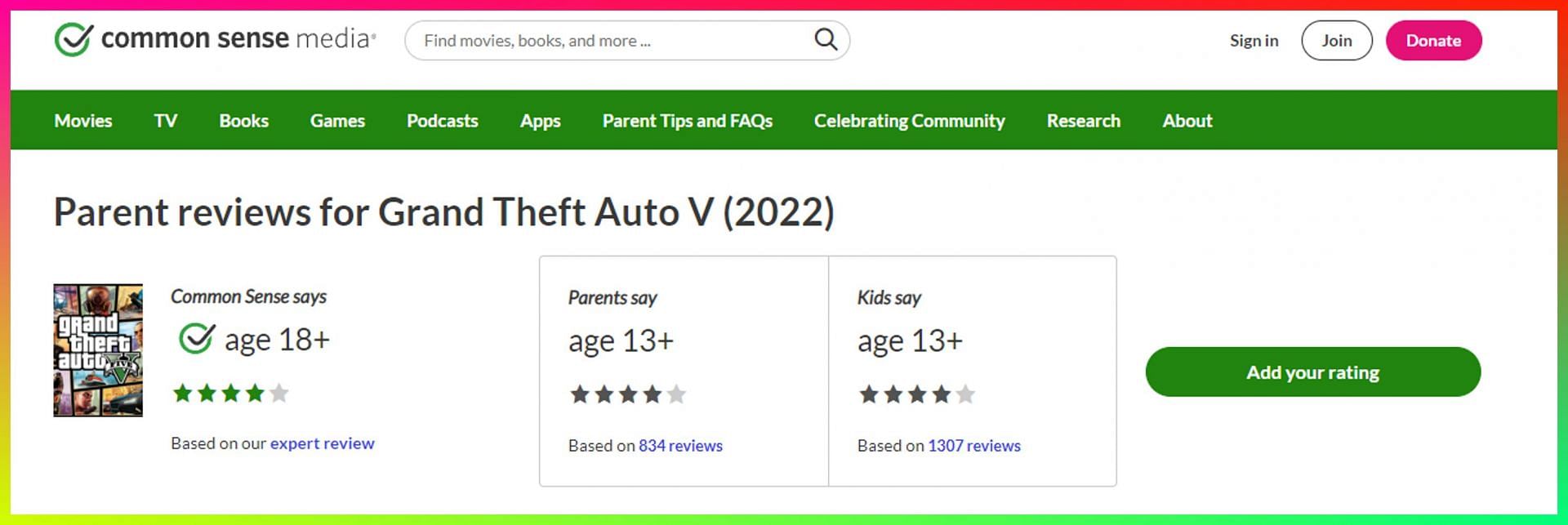 What is the best age for GTA?