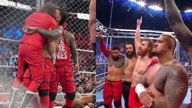 Sami Zayn and Jey Uso share another heartfelt moment at a WWE Live Event hours after Survivor Series WarGames