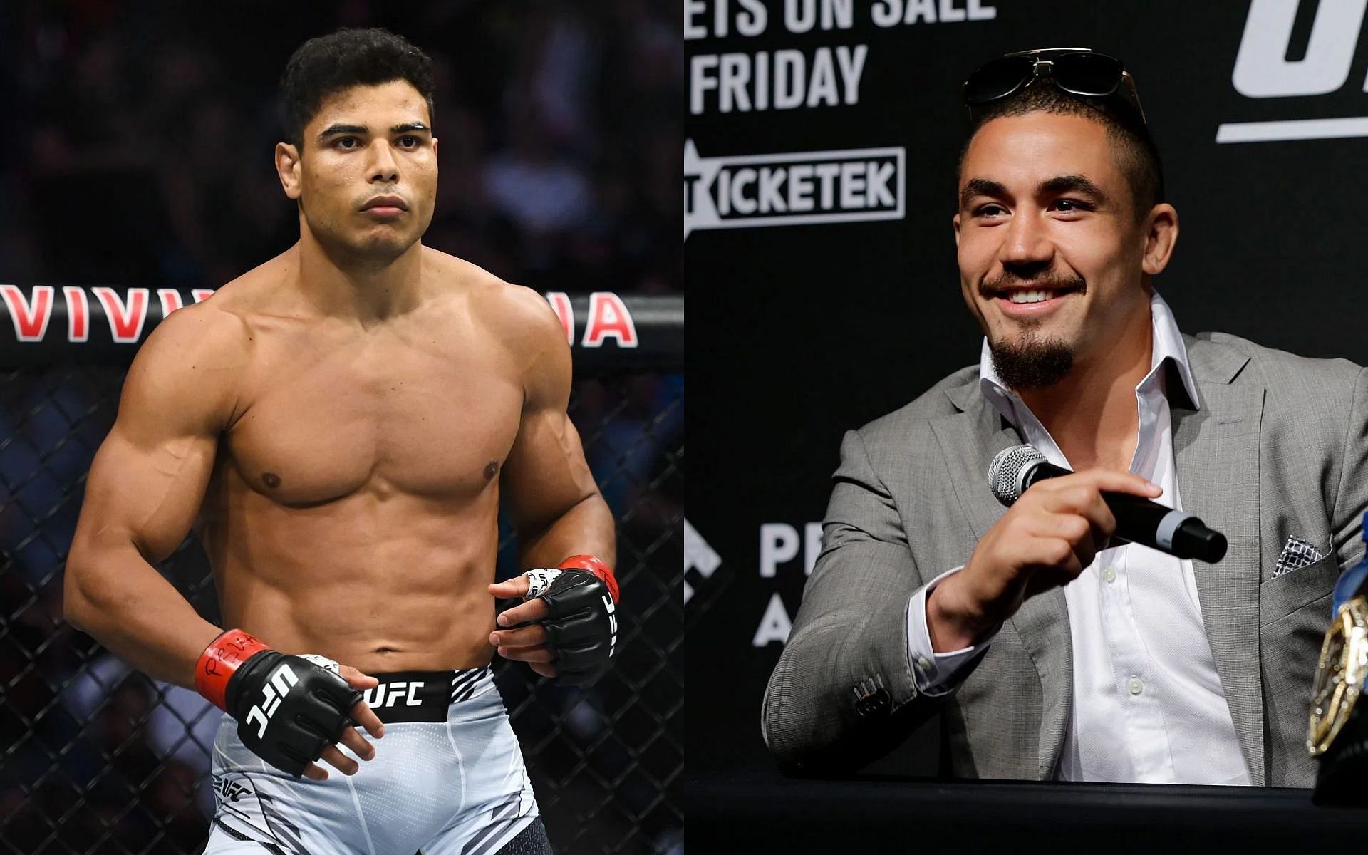 Paulo Costa (left) and Robert Whittaker (right)