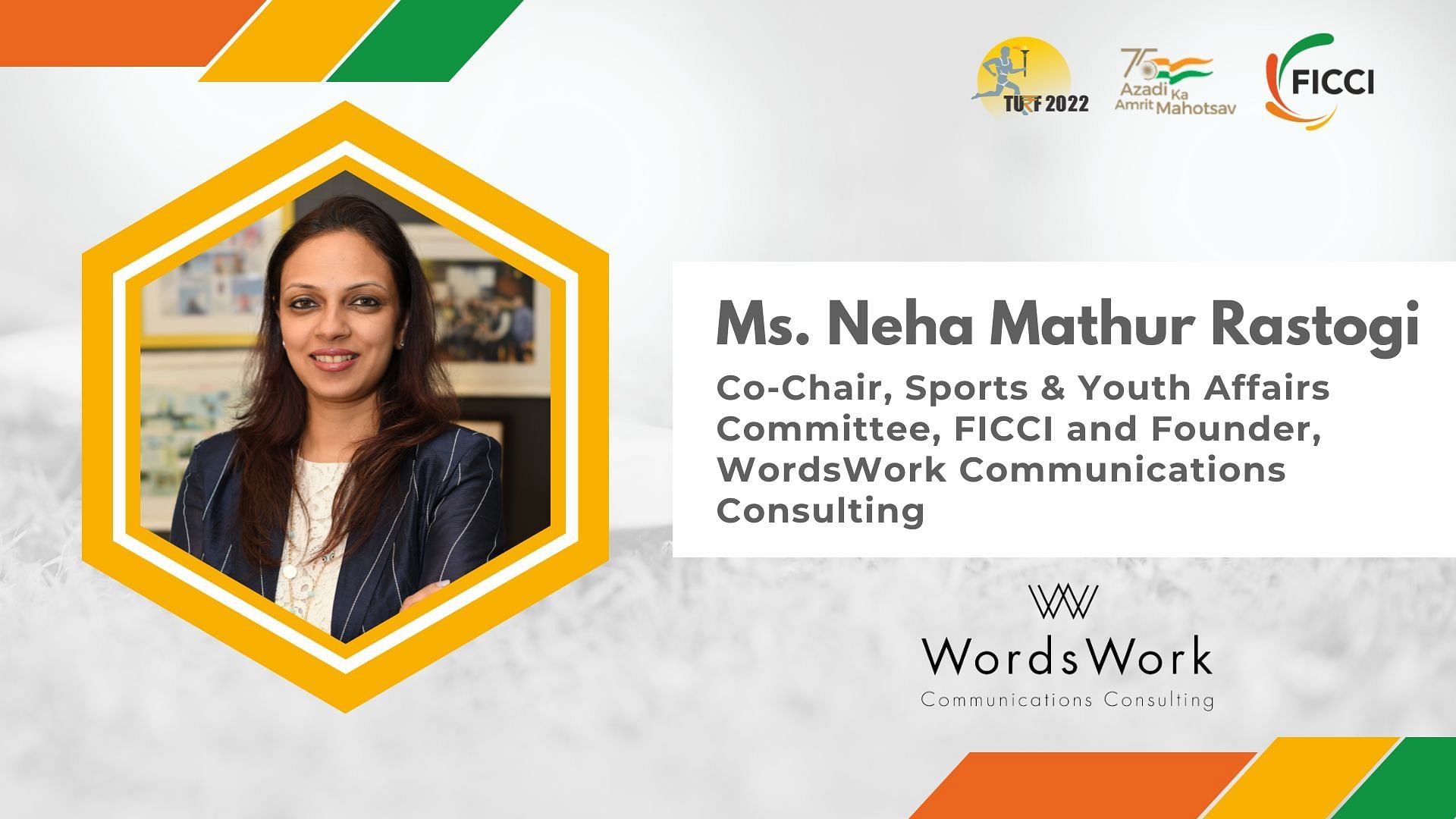Ms Neha Mathur Rastogi, Co-Chair, FICCI Sports &amp; Youth Affairs Committee 