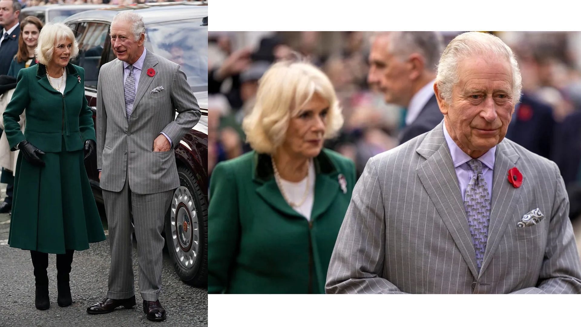 King Charles and Camilla during their York walkabout (image via James Glossop)