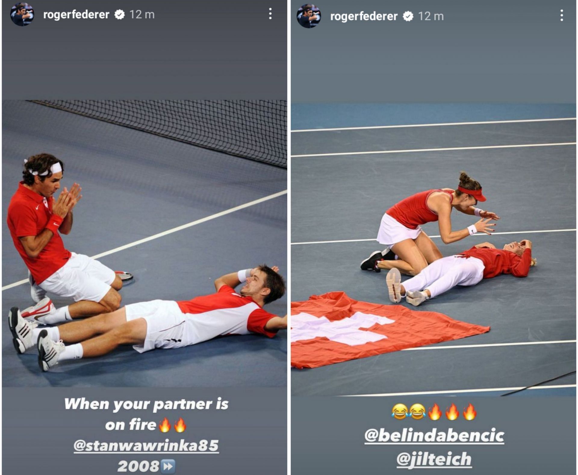 The Swiss maestro posted the two photographs on his Instagram stories.
