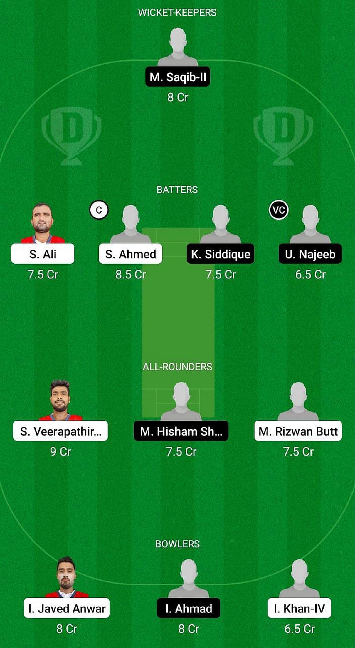 BAH vs SAU Fantasy Suggestion Team 2