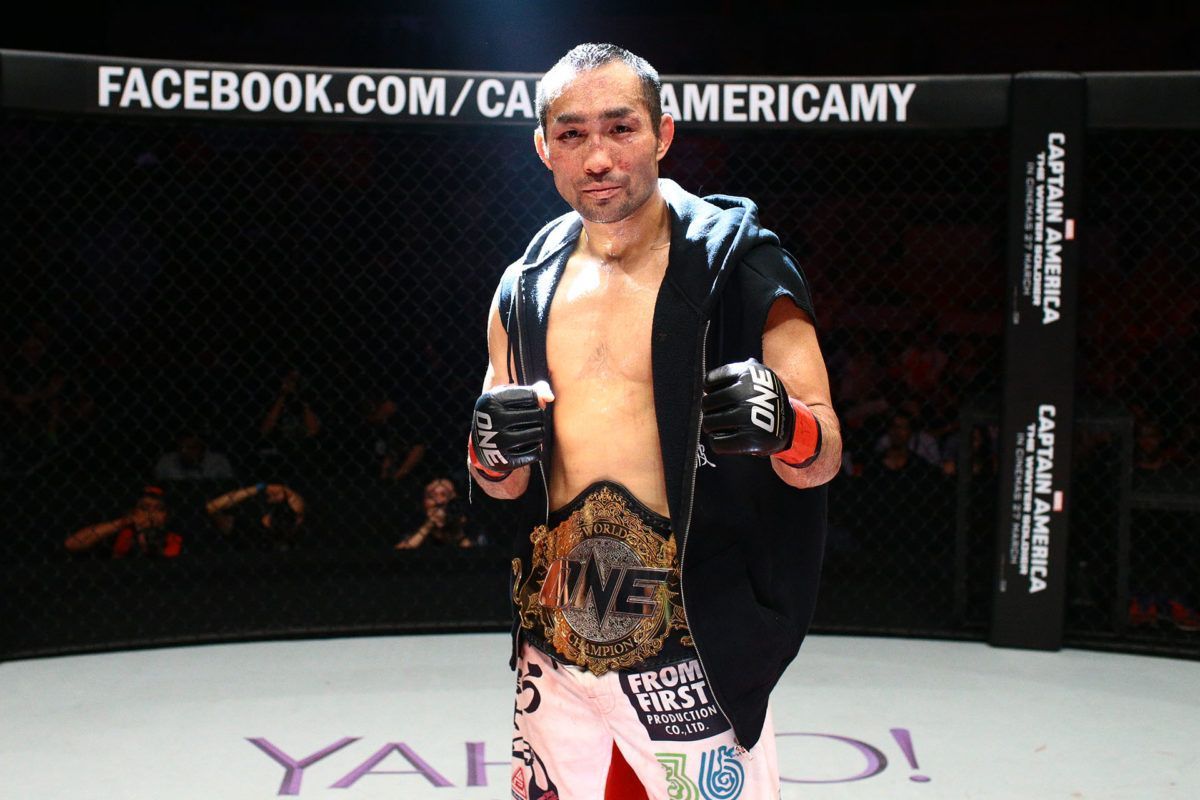 Nobutatsu Suzuki following his world title win [Photo: ONE Championship]