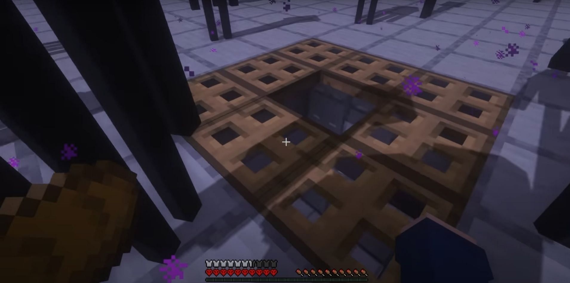 Place trap doors in the 3x3 square on the top platform (Image via YouTube/Moretingz)