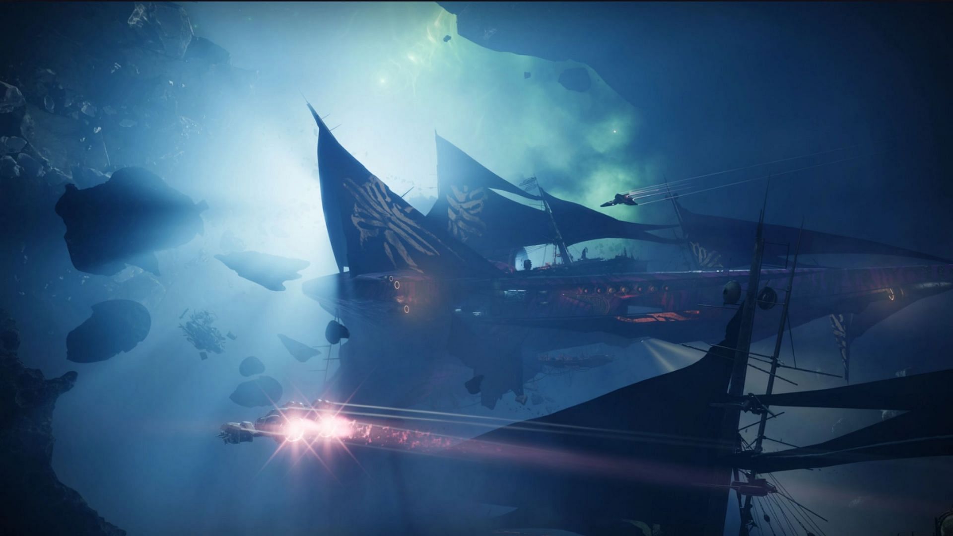 Destiny 2 Season of Plunder Crew Ship (Image via Bungie) 