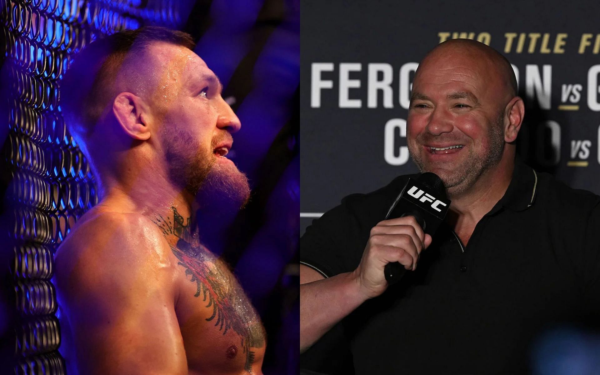 Conor McGregor (left) and Dana White (right)