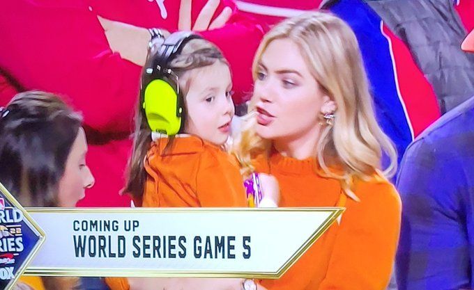 Kate Upton Justin Verlander World Series Orange Cardigan