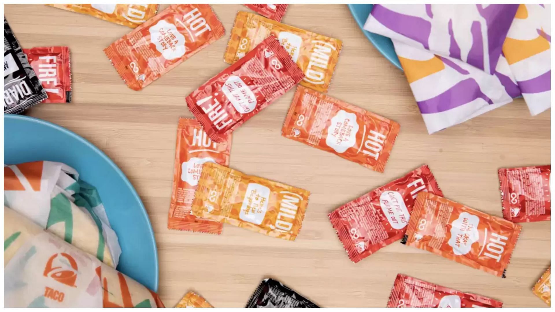 Various sauce packets from Tacō Bell (Image via Tacō Bell)