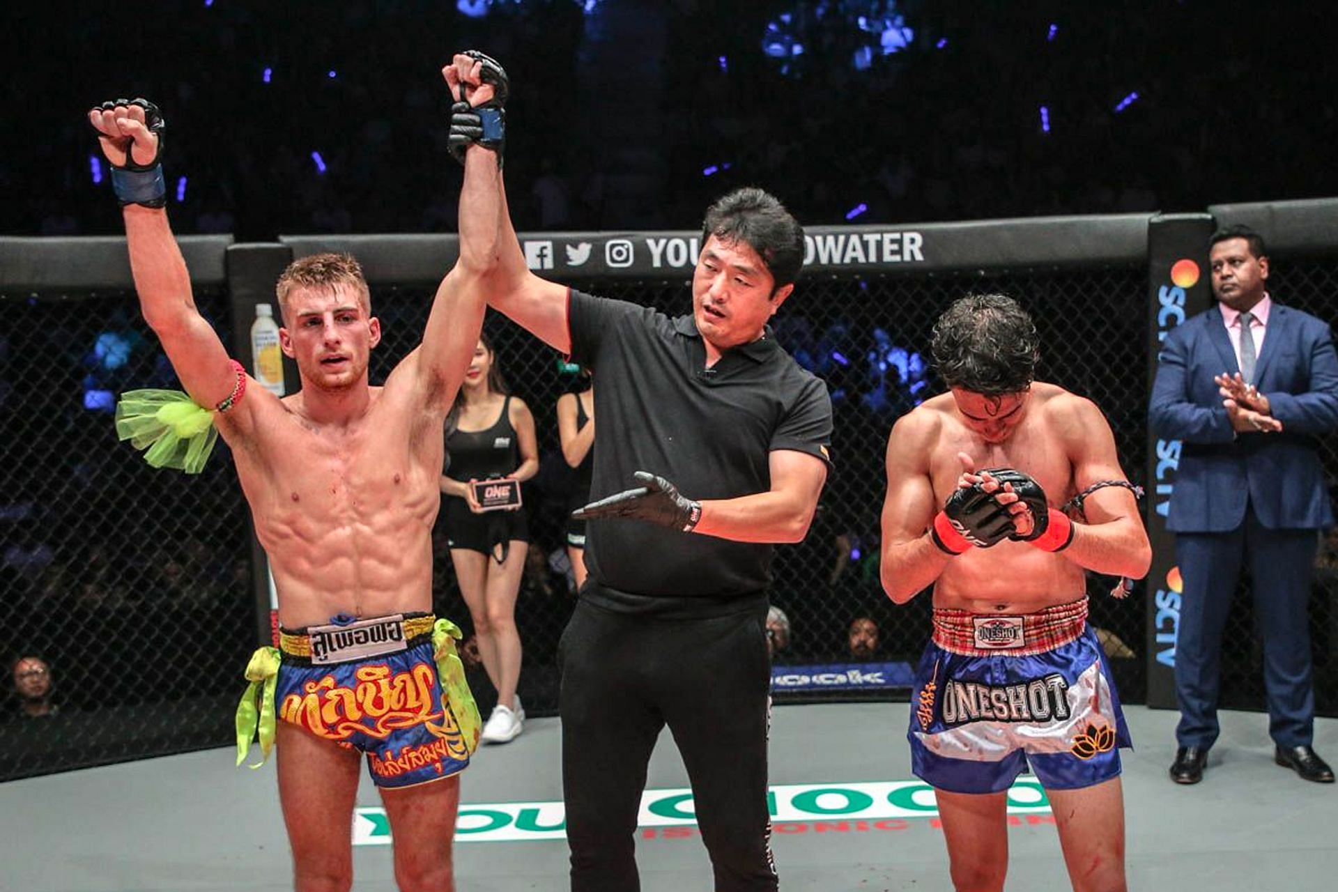 Jonathan Haggerty celebrates his win over Joseph Lasiri. [Photo ONE Championship]