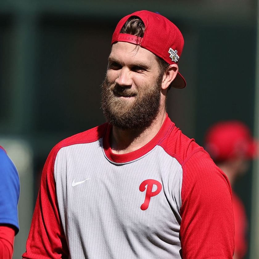 Philadelphia Phillies Bryce Harper Red 2022 World Series Name