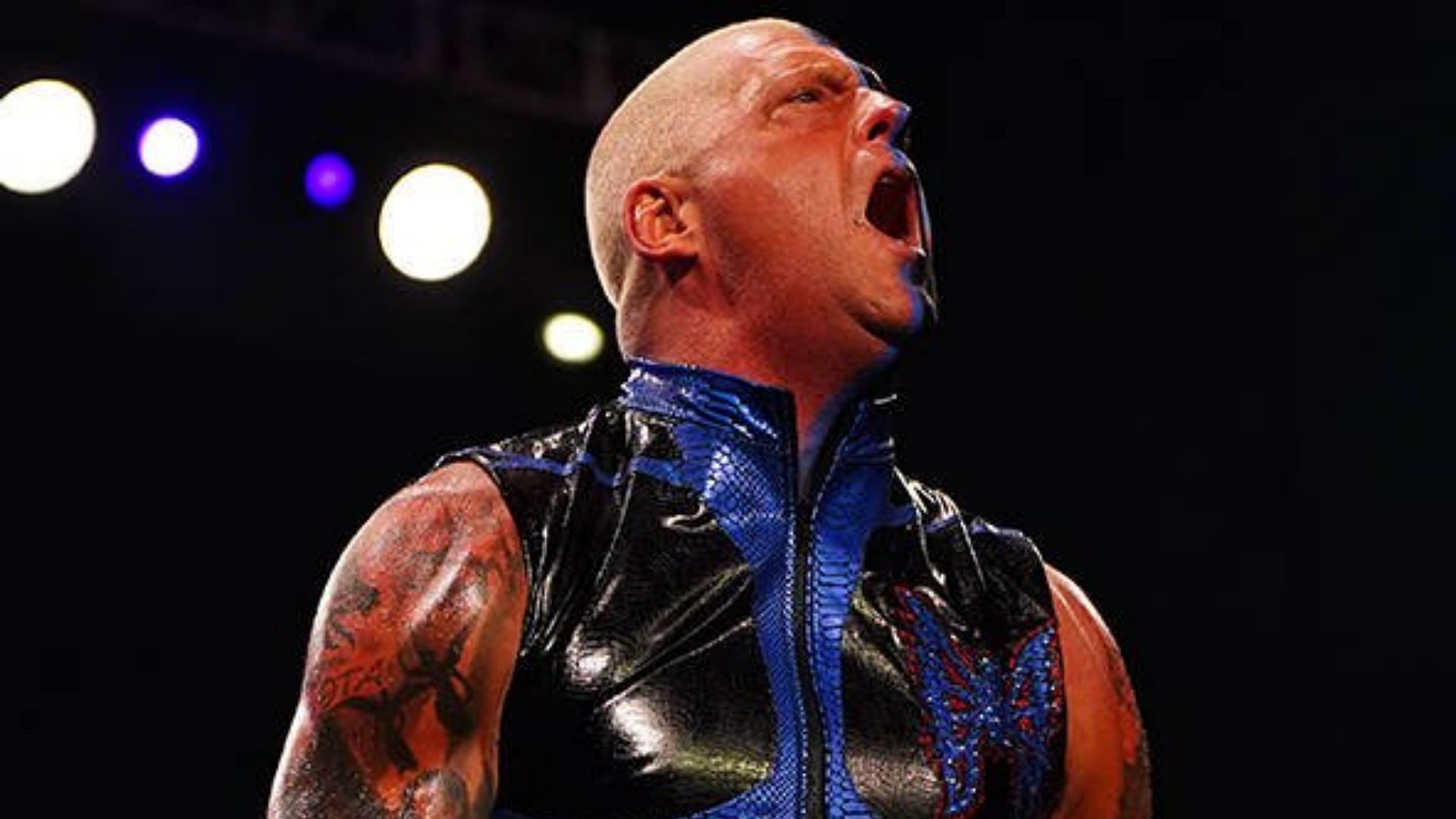 Dustin Rhodes at an AEW event in 2021
