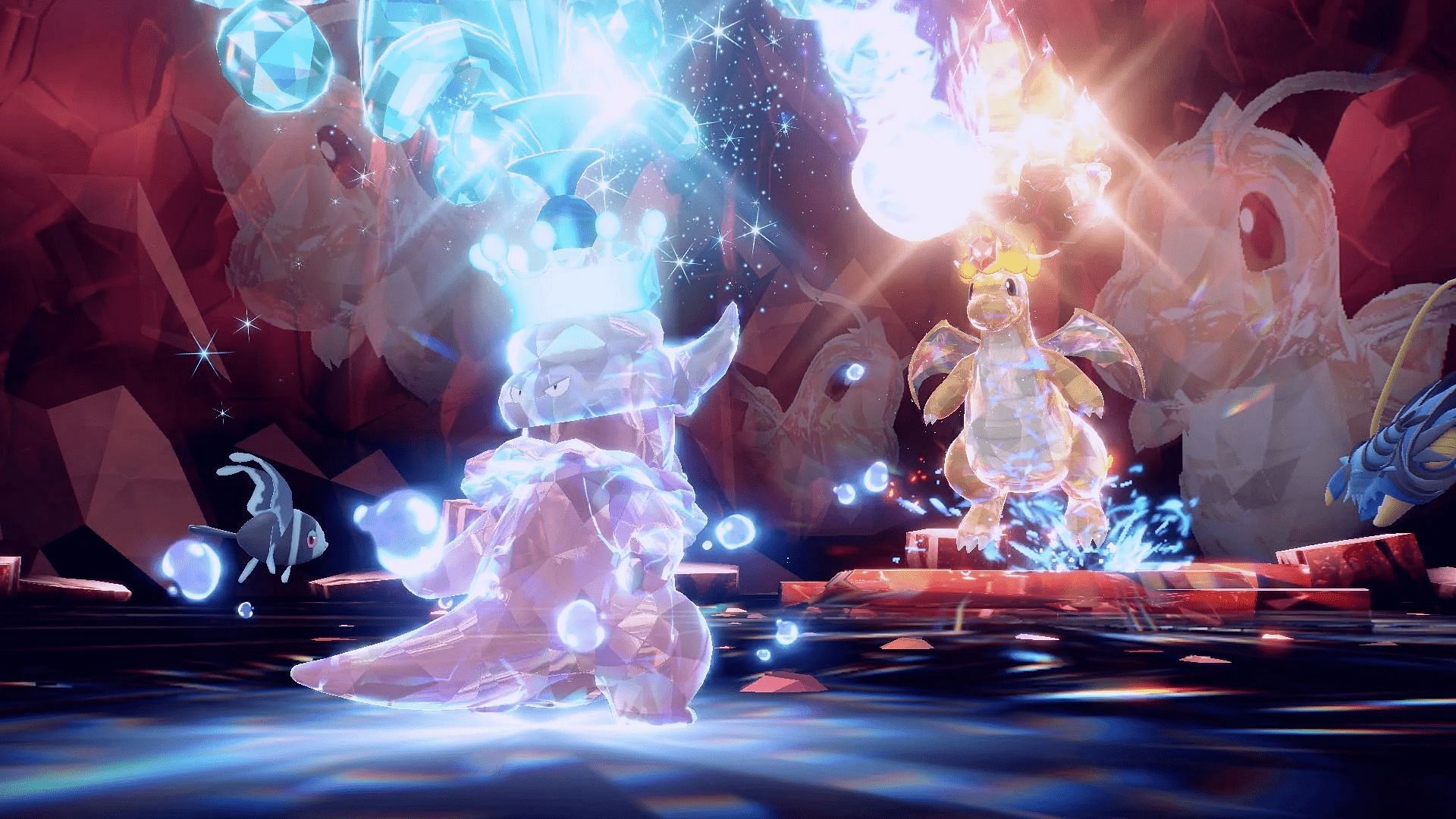 Tera Slowking and Dragonite face off (Image via Game Freak)