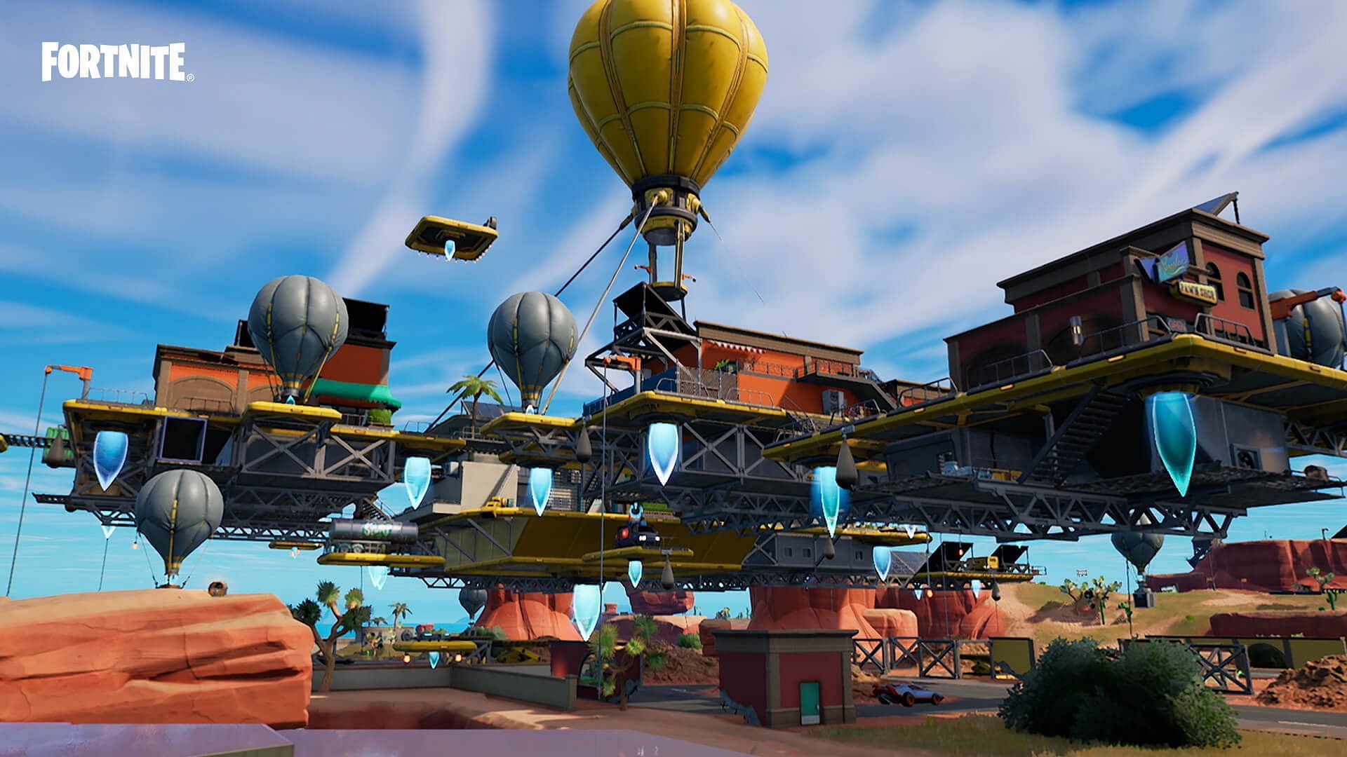 Cloudy Condos is floating (Image via Epic Games)