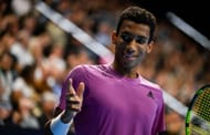 Felix Auger-Aliassime at the 2022 Swiss Indoors.