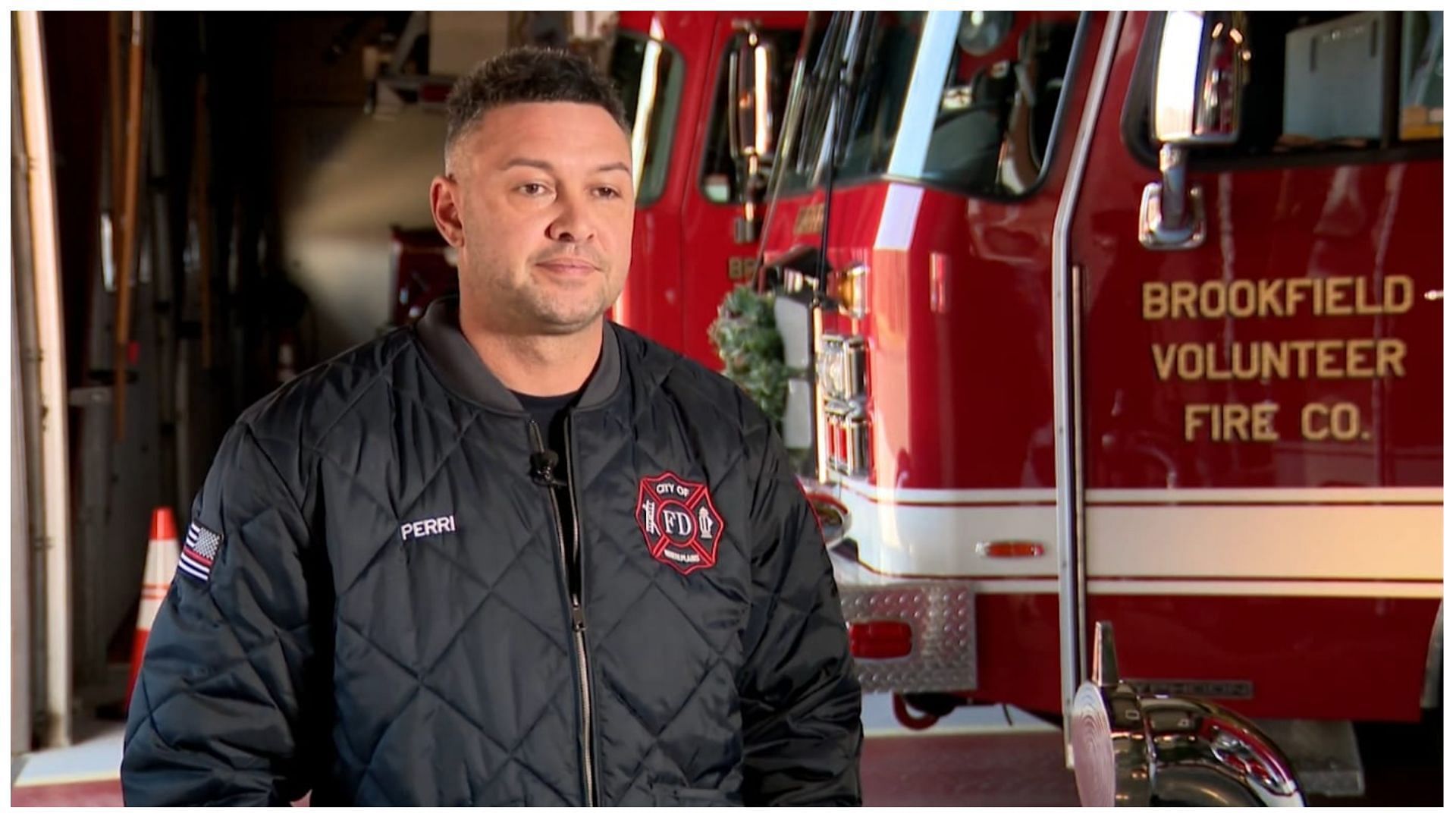 Off-duty fireman Nicholas Perri Jr. saved a woman trapped in fiery crash, (image via YouTube)