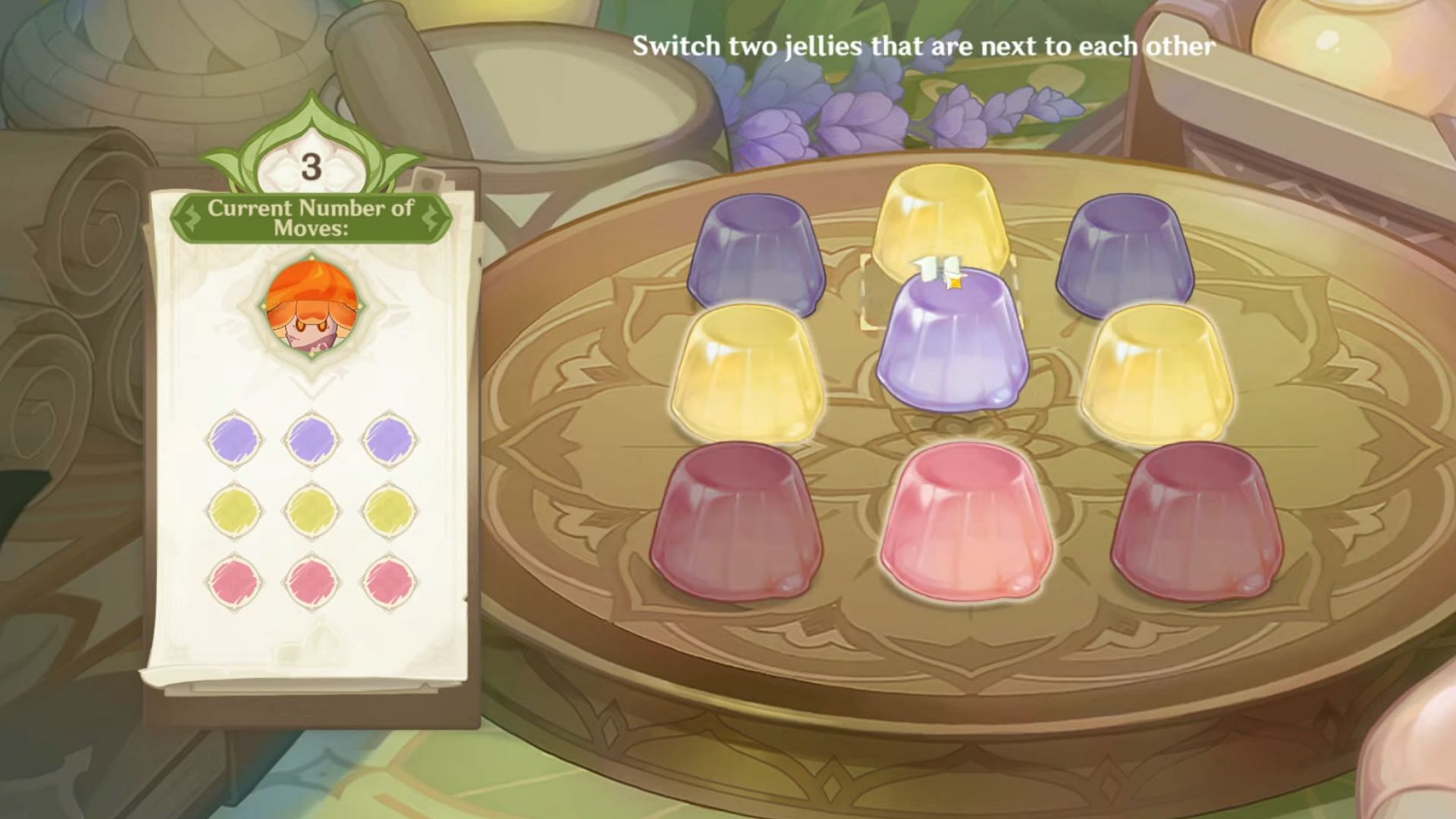 Switch locations of the highlighted floral jellies (Image via HoYoverse)