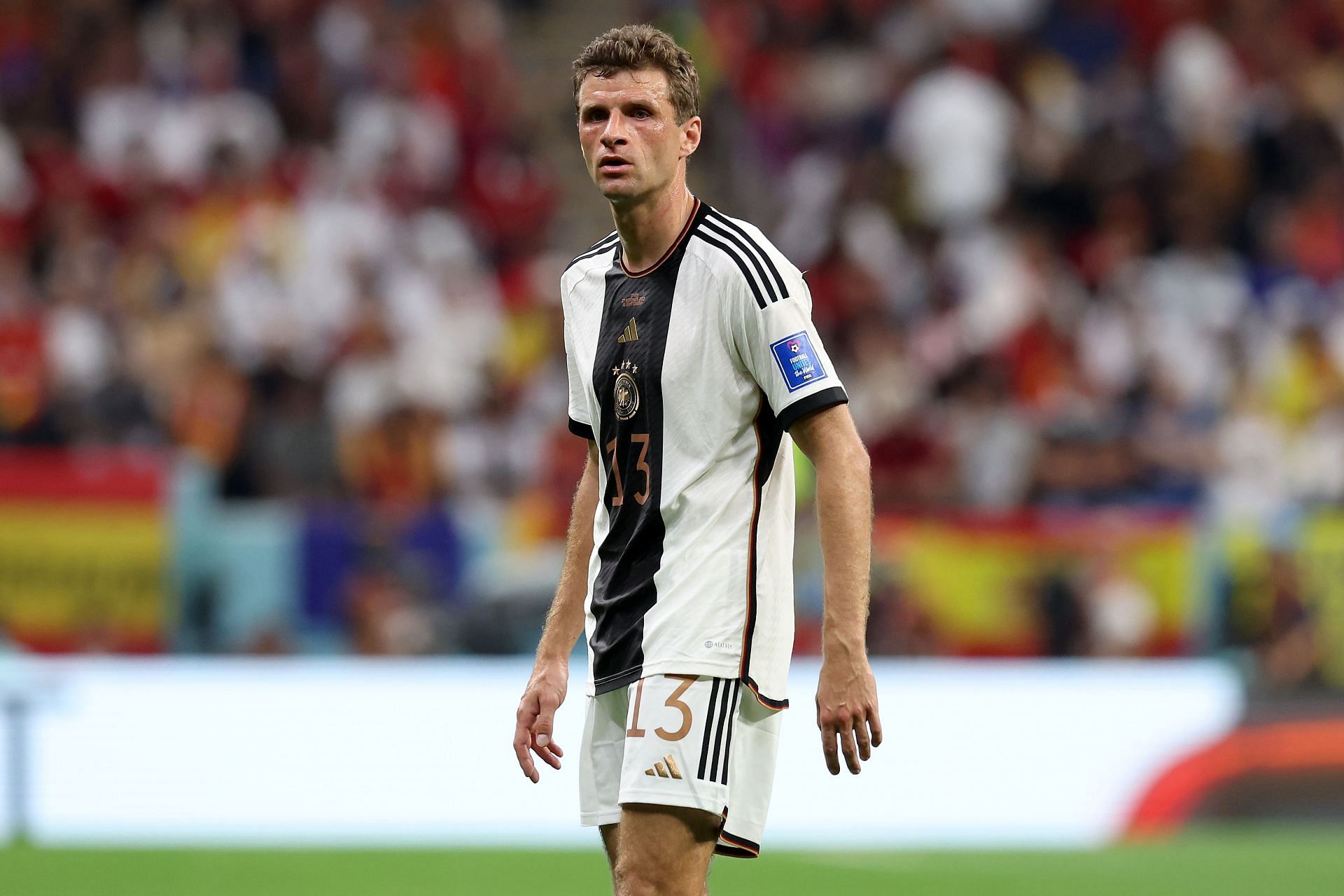 Muller played 70 minutes for Germany against Spain in Group E