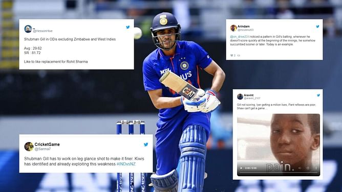 "His numbers against top sides are not that good" - Twitterati express their concern about Shubman Gill after early dismissal in third ODI