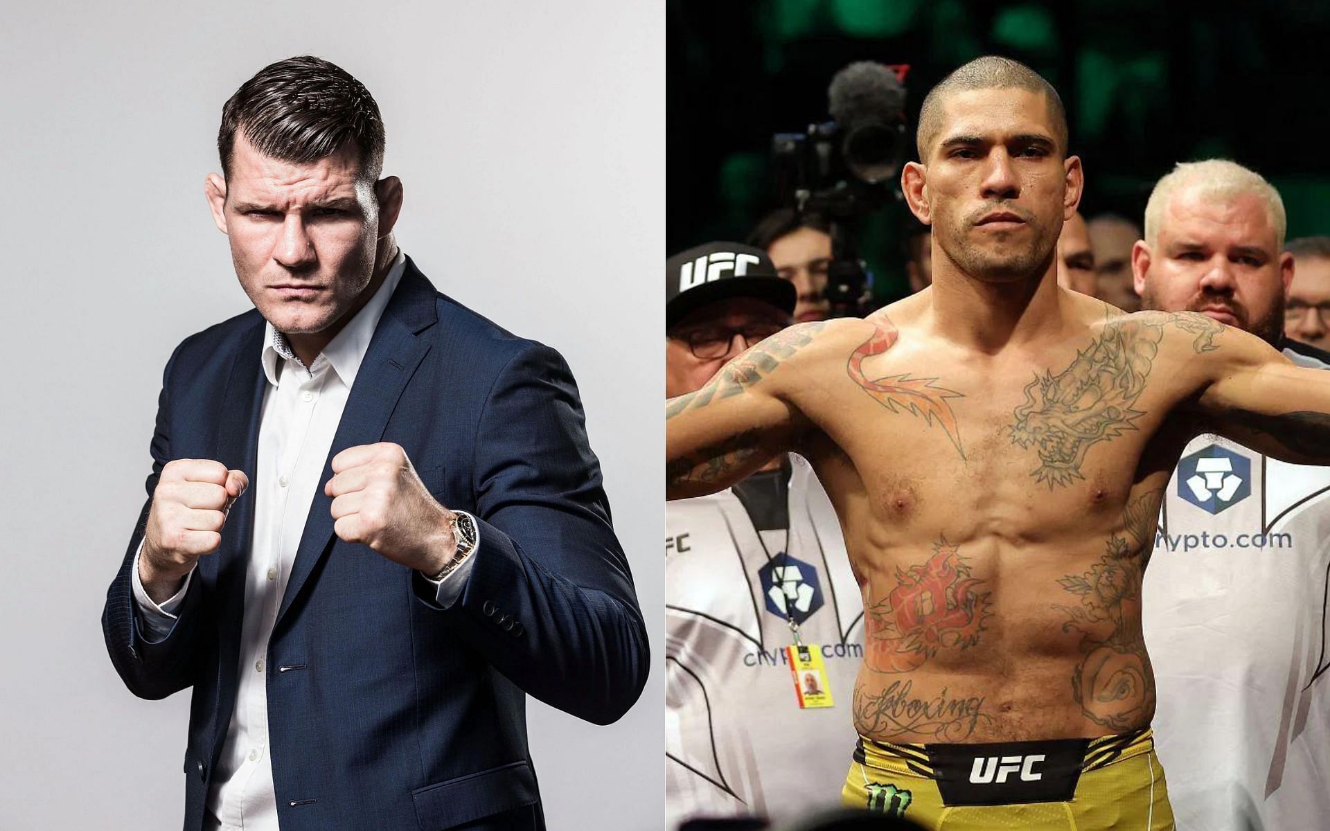 Michael Bisping (left) and Alex Pereira (right)
