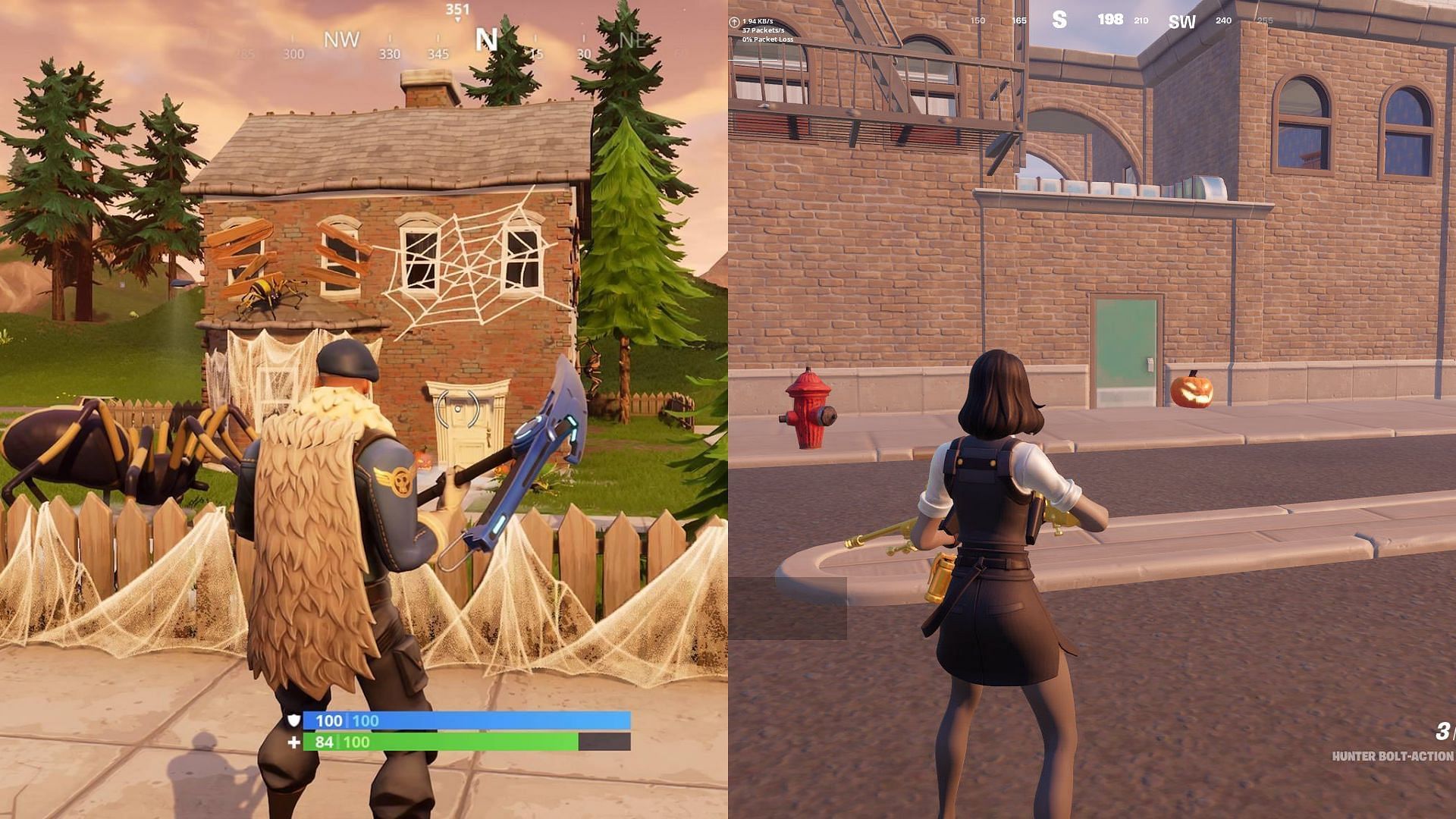 Difference between Fortnite Halloween 2018 and 2022 (Image via UseCodeFISP/Twitter)