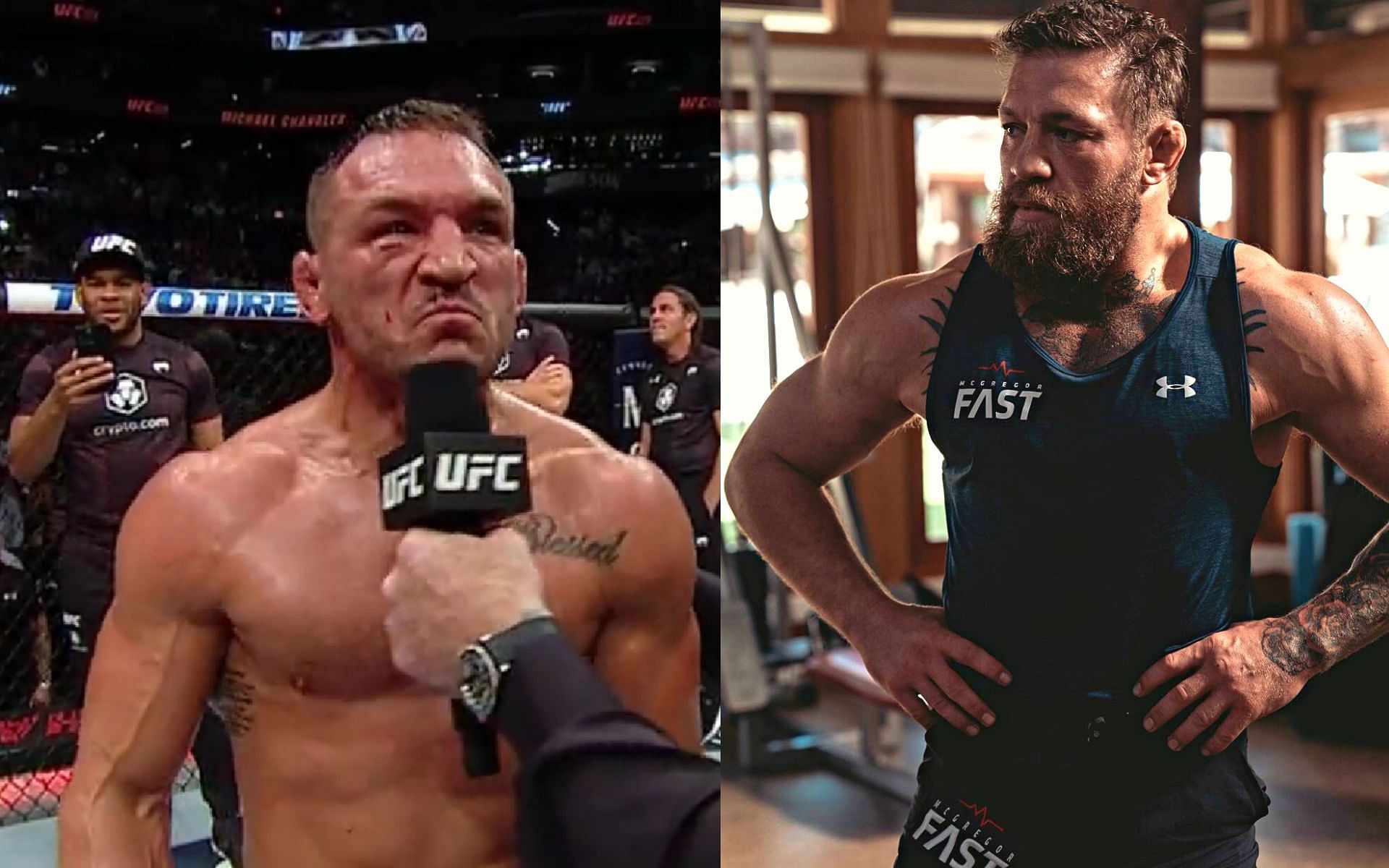Michael Chandler (Left) and Conor McGregor (Right) [Images via: @espnmma on Twitter and @thenotoriousmma on Instagram]