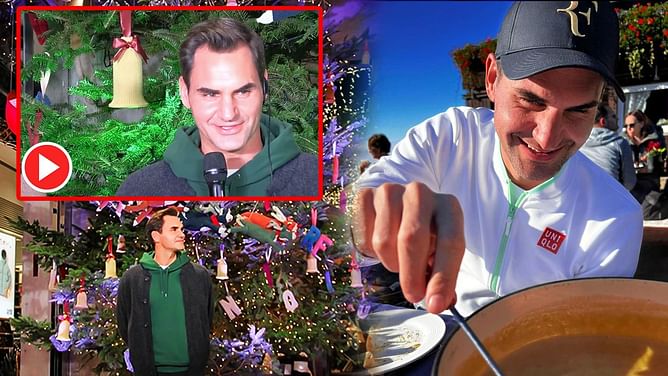 Watch: Roger Federer delights fans in Tokyo by lighting giant Christmas tree to signal the start of the festive season