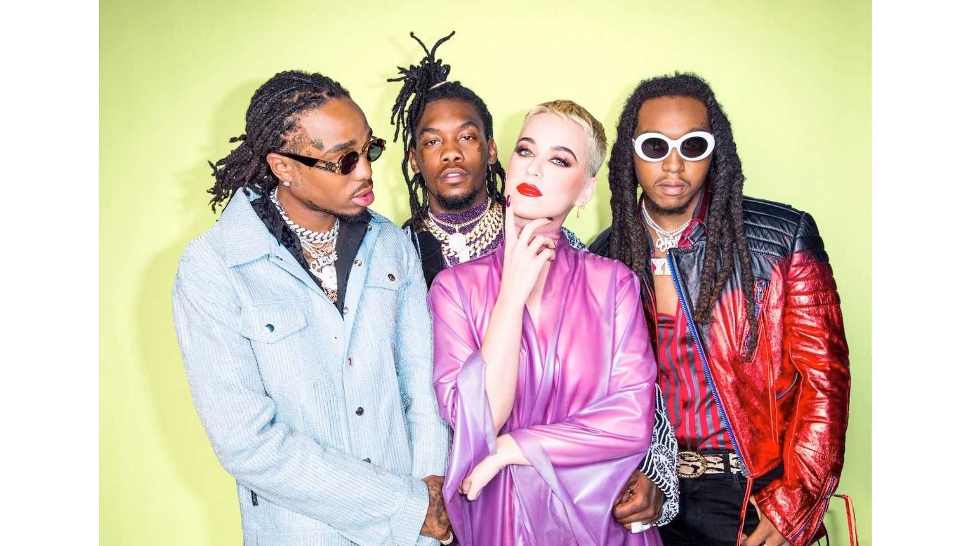 Migos and Katy Perry in the Bon Appetit promo shoot (image via Instagram)