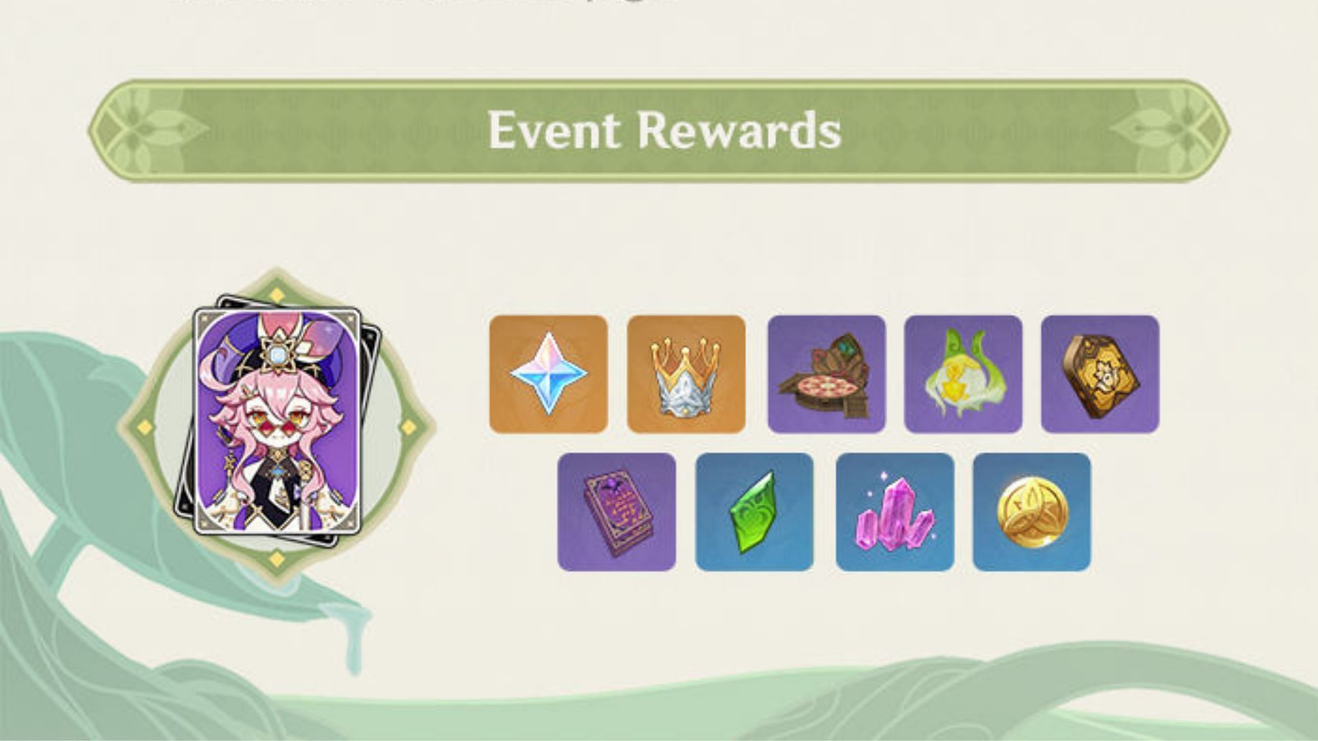 Participate in the event to win these exciting rewards (Image via Genshin Impact)