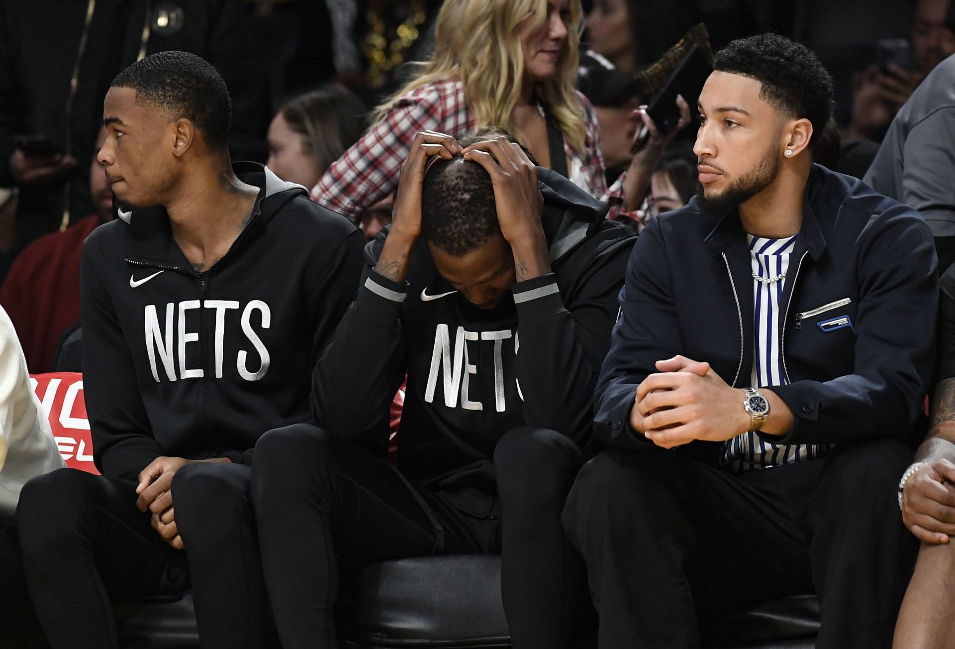 Brooklyn Nets point guard Ben Simmons (right)