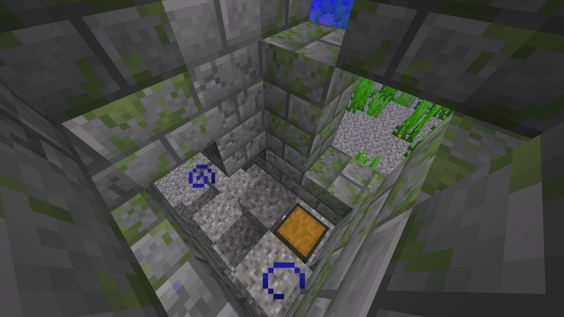 Ocean Ruins mainly generate coal and wheat along with rare buried treasure maps (Image via Minecraft Fandom Wiki)