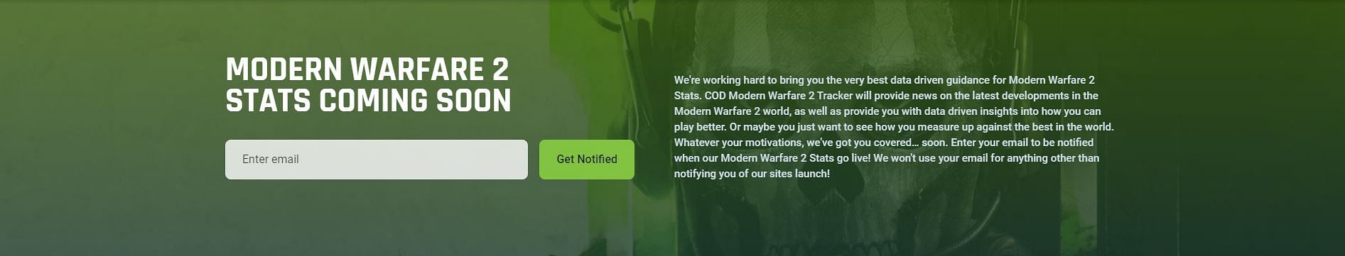 Joining the email list for Modern Warfare 2 and WZ 2 (image via COD Tracker)