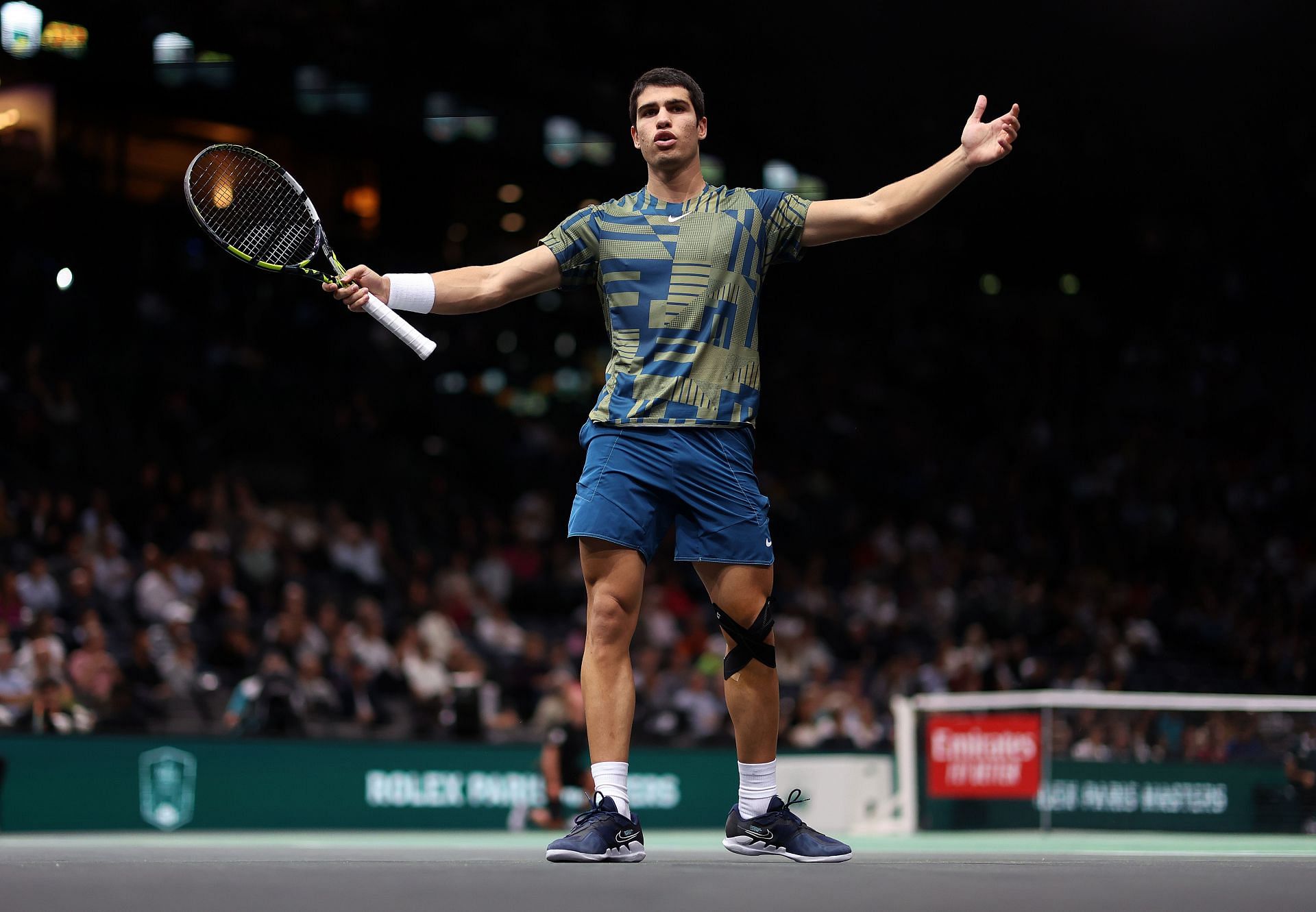 Carlos Alcaraz at the Rolex Paris Masters.