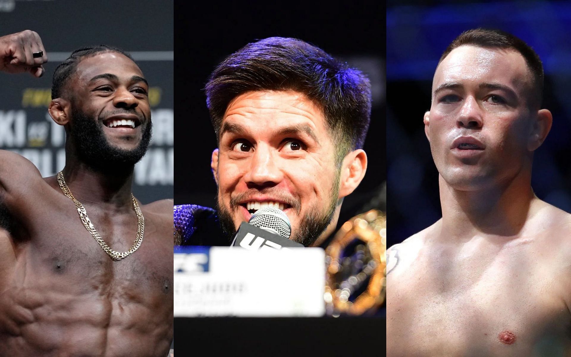 Aljamain Sterling (left), Hnery Cejudo (middle) and Colby Covington (right)