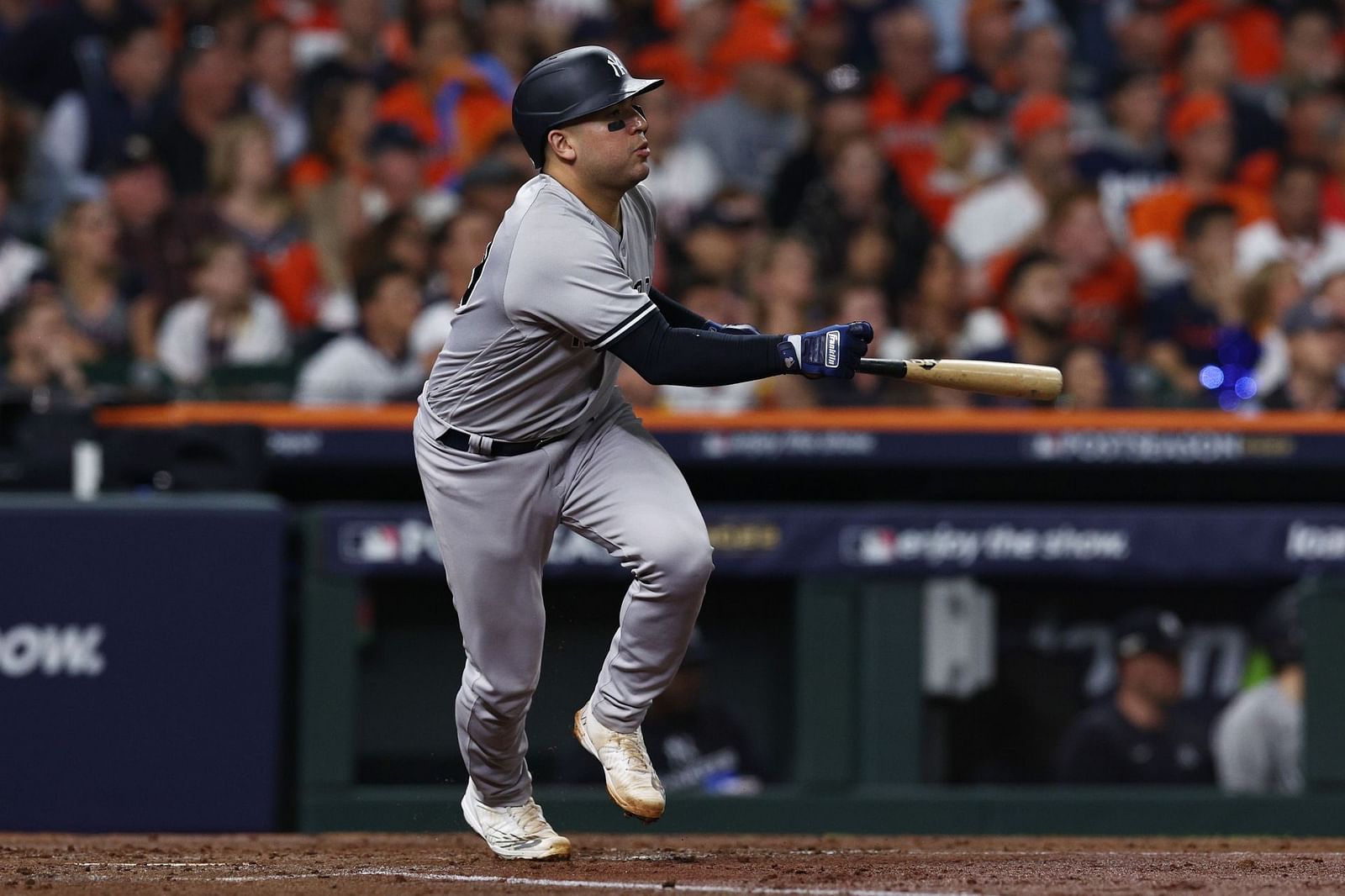 Pictured: Yankees catcher Jose Trevino turns up in full Yankees gear at ...