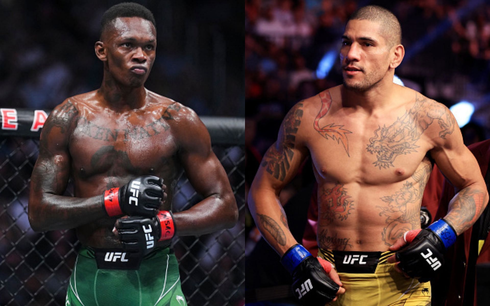 Israel Adesanya (left), Alex Pereira (right)