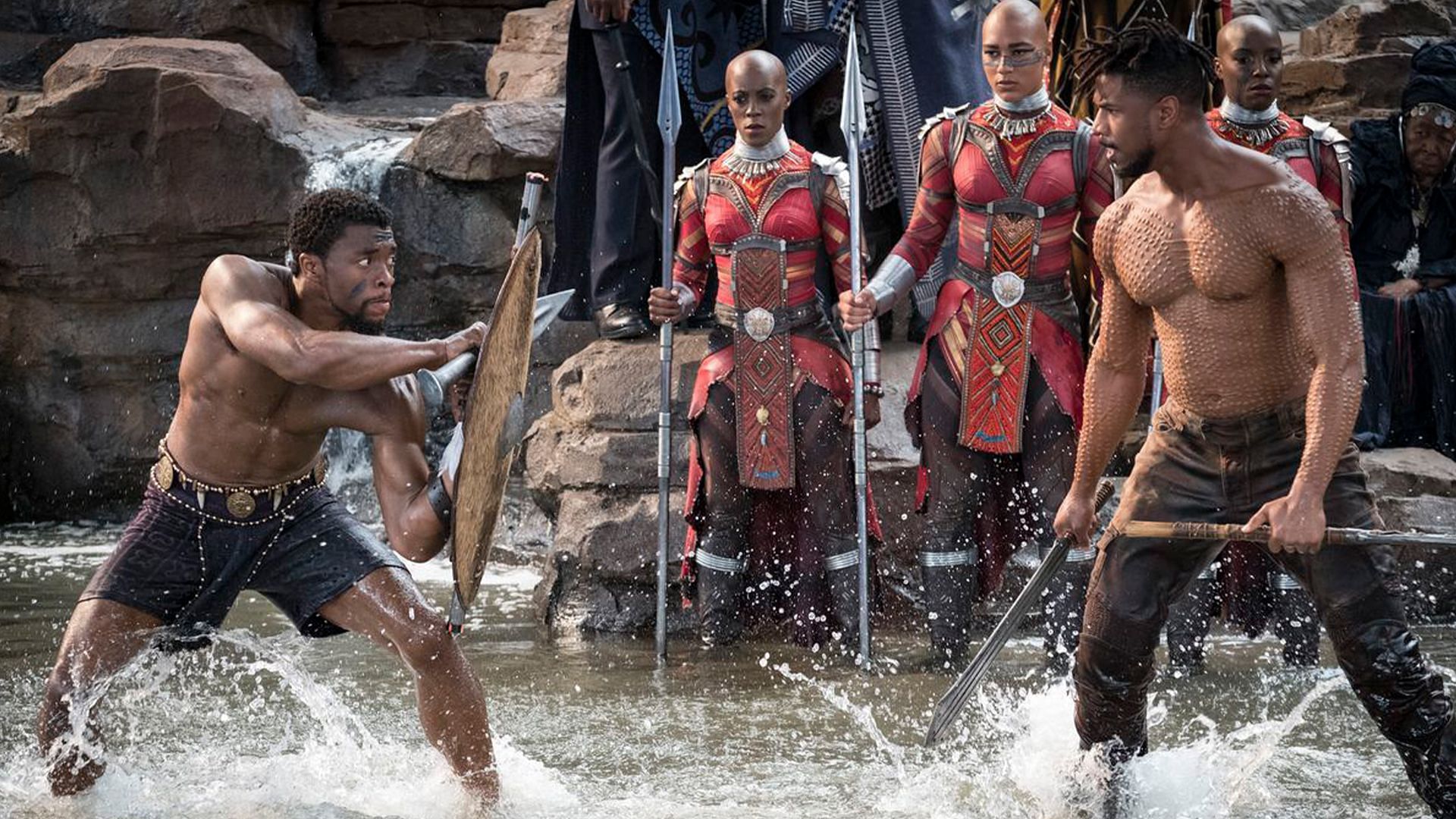 T&#039;Challa &amp; Erik battling for the throne of Wakanda (Image via Marvel)
