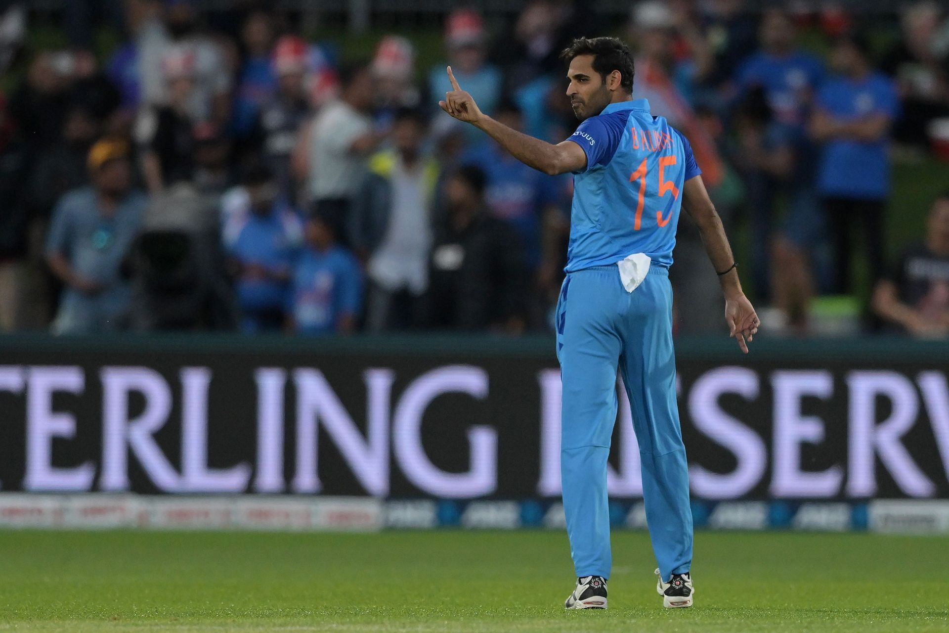 Bhuvneshwar Kumar picked up one wicket in the seven overs he bowled.