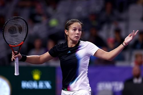 Daria Kasatkina during her match against Caroline Garcia