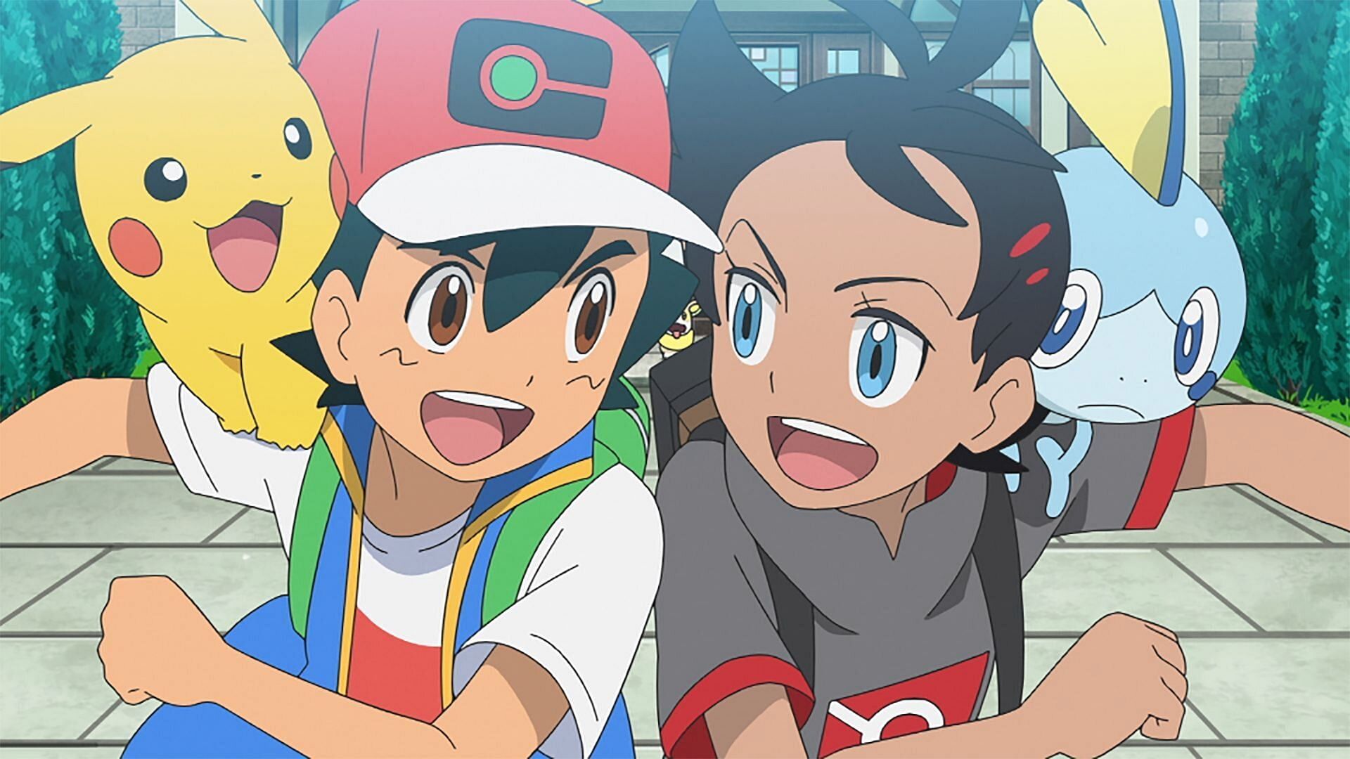 Ash and Goh as seen in Pokemon Journeys (Image via OLM Inc.)