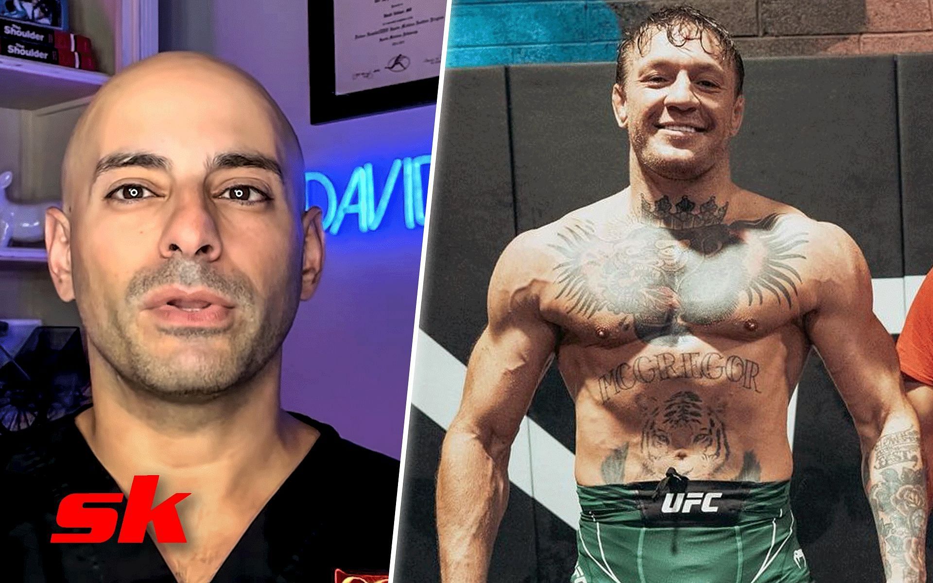 Dr. David Abbasi (left) and Conor McGregor (right). [Images courtesy: left image from YouTube Dr. David Abbasi and right image from @thenotoriousmma]
