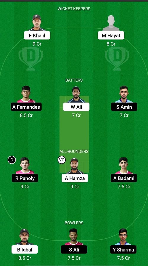 KWN vs DCS Dream11 Prediction - CBFS T10 League