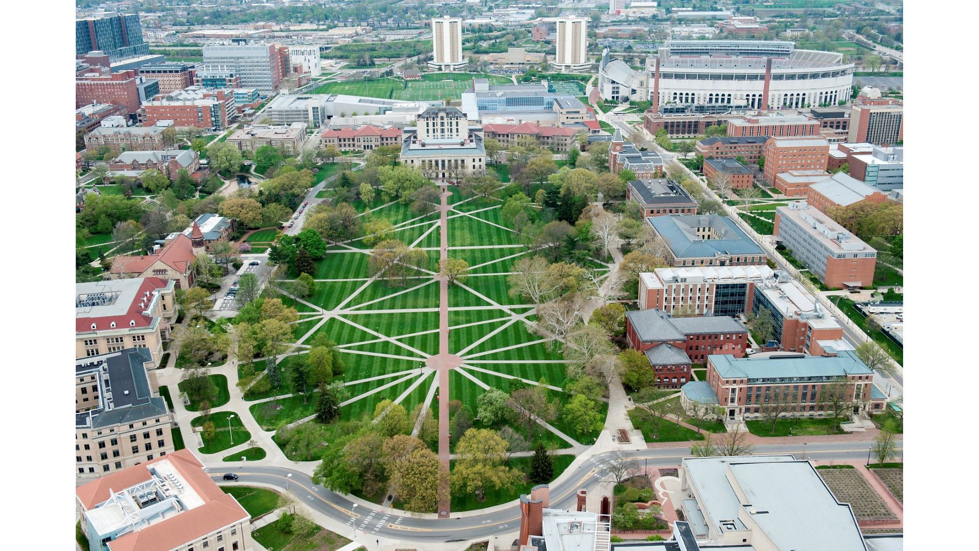 The campus is located in Columbus, Ohio (image via university website)