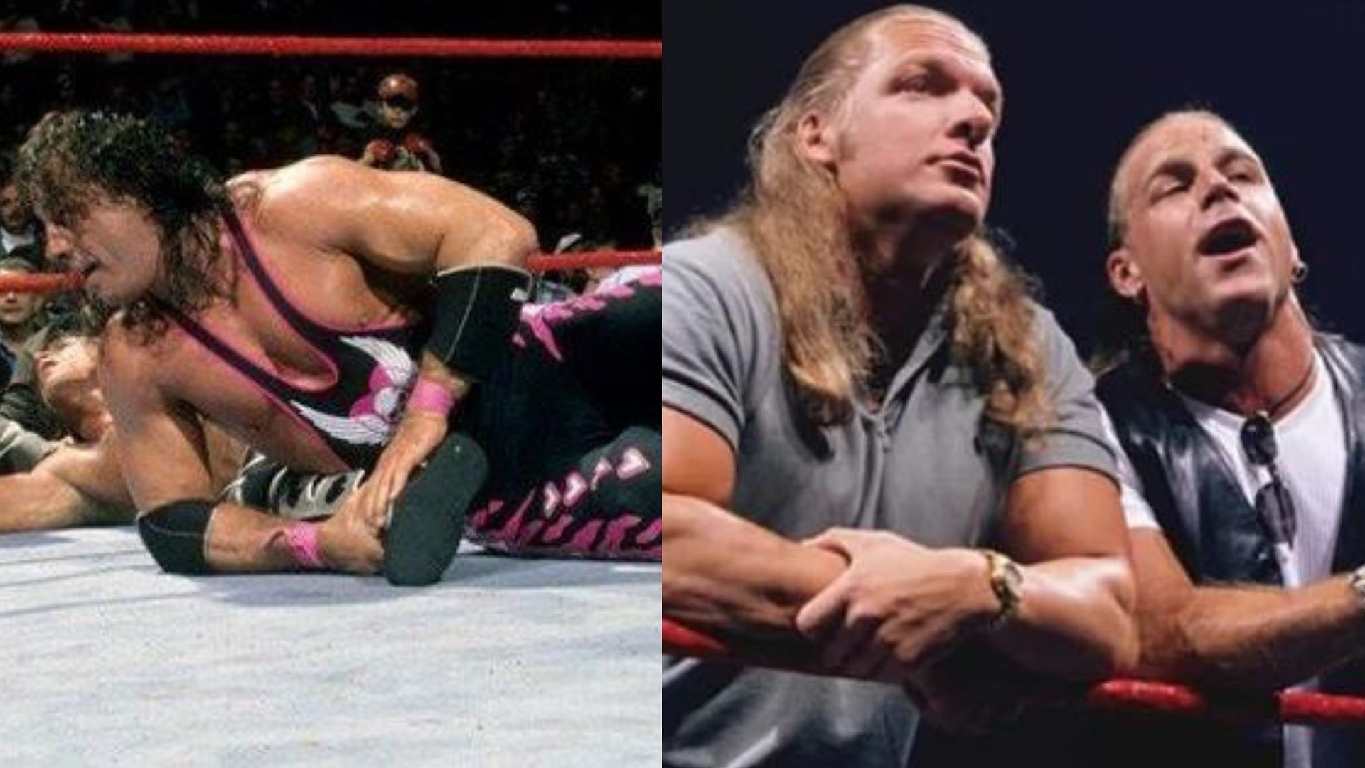 WWE legends Bret Hart, Shawn Michaels, and Triple H