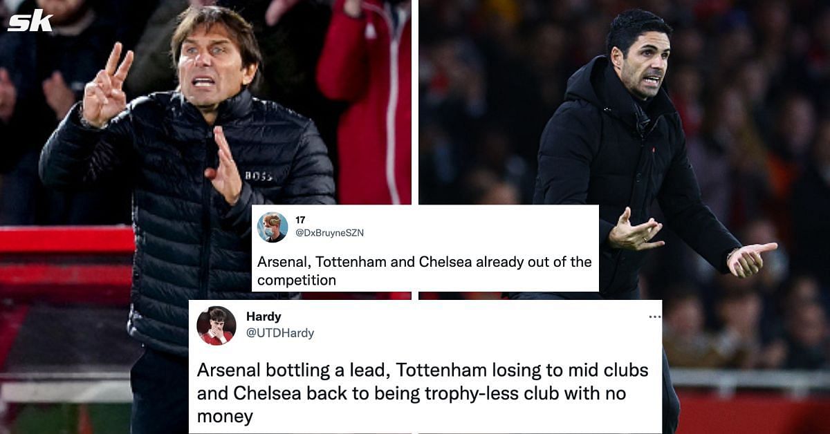Twitter erupted as Arsenal and Chelsea were knocked out from the EFL Cup