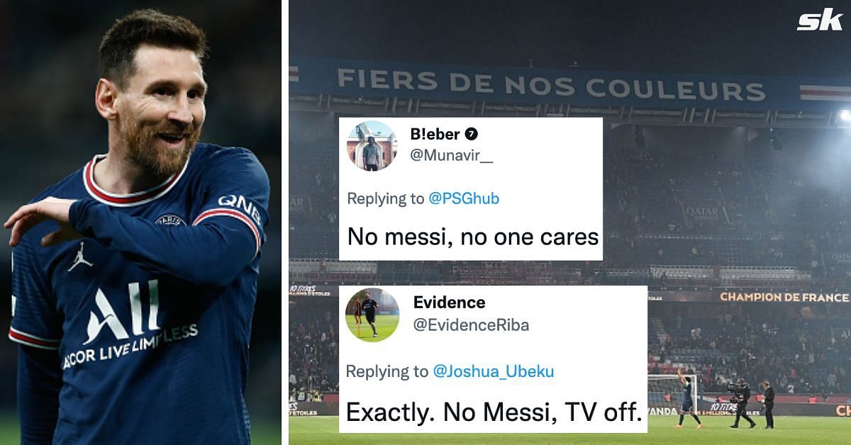 PSG fans all say the same thing as Lionel Messi misses Ligue 1 clash against Lorient due to injury