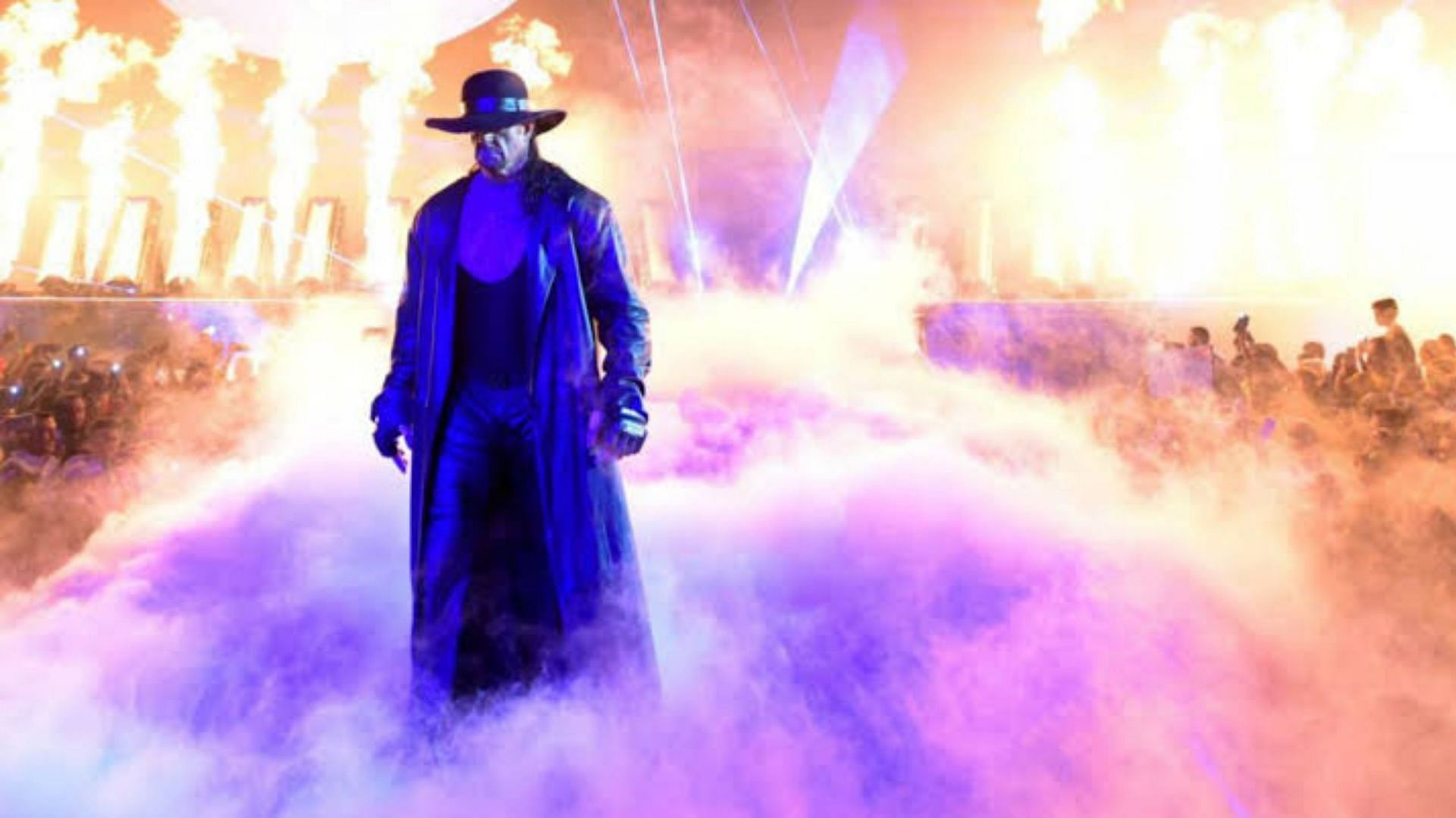 The Undertaker suffered a pyro fail while making his entrance.